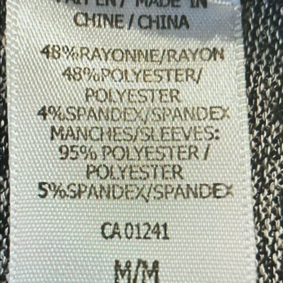 𝅺TWIK by Simons sweater dress long sleeve scoop neck black gray marled size M - Picture 6 of 15